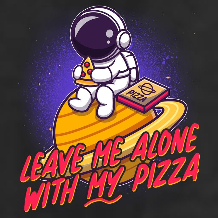 Funny Astronaut Leave Me Alone With My Pizza Cool Comfort Performance Bucket Hat