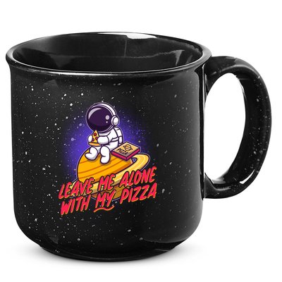Funny Astronaut Leave Me Alone With My Pizza 15oz Campfire Ceramic Mug