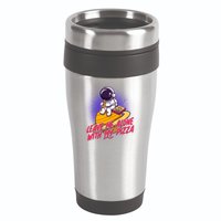 Funny Astronaut Leave Me Alone With My Pizza 16oz Travel Tumbler
