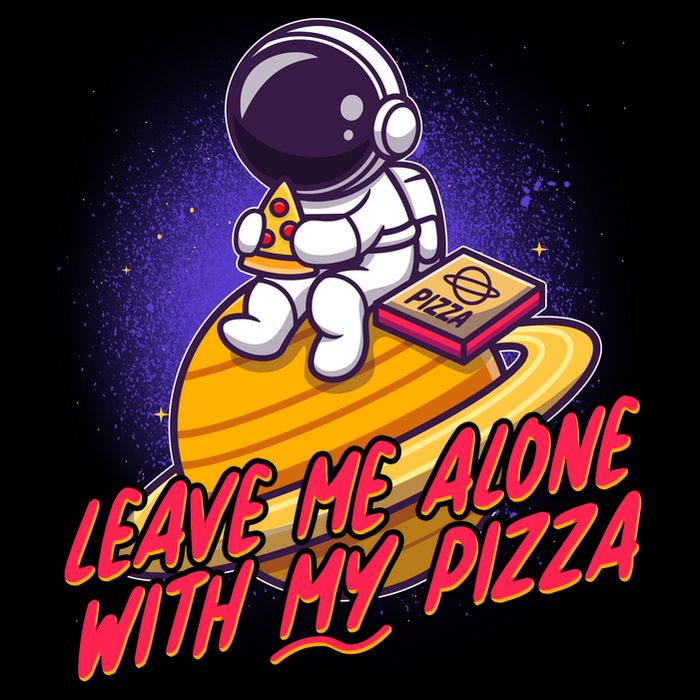 Funny Astronaut Leave Me Alone With My Pizza Wool Snapback Cap