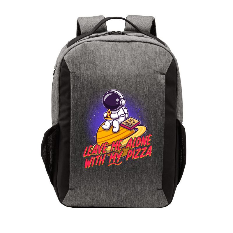 Funny Astronaut Leave Me Alone With My Pizza Vector Backpack
