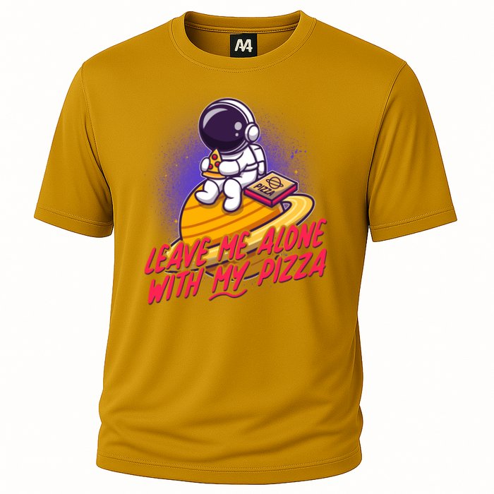 Funny Astronaut Leave Me Alone With My Pizza Performance Shirt