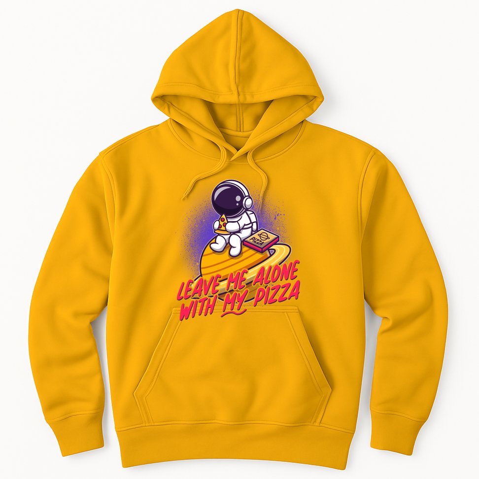 Funny Astronaut Leave Me Alone With My Pizza Hoodie