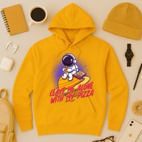Funny Astronaut Leave Me Alone With My Pizza Hoodie
