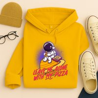Funny Astronaut Leave Me Alone With My Pizza Hoodie