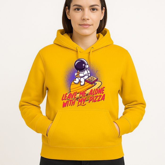 Funny Astronaut Leave Me Alone With My Pizza Hoodie