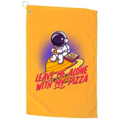 Funny Astronaut Leave Me Alone With My Pizza Golf Towel