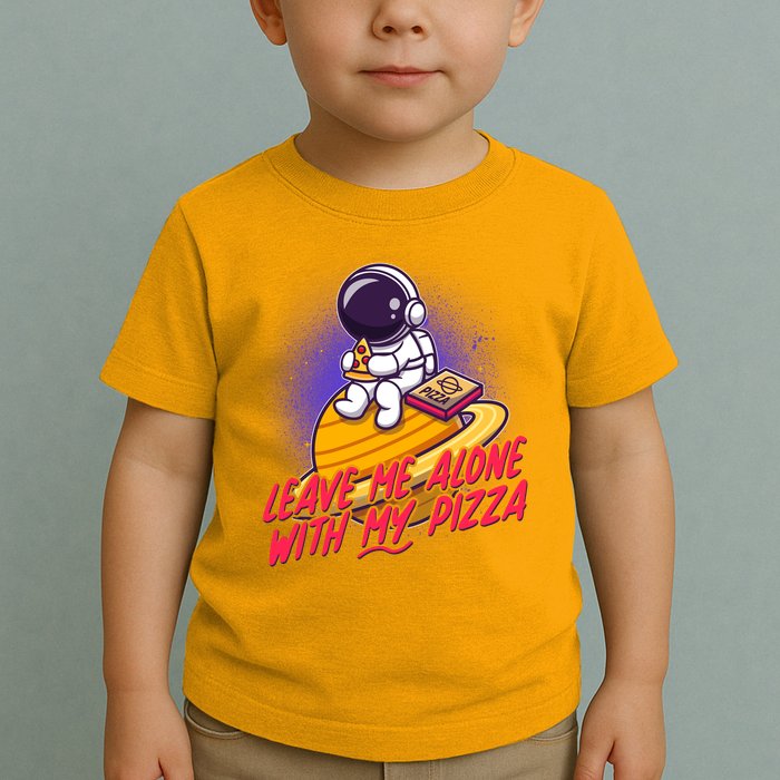 Funny Astronaut Leave Me Alone With My Pizza Toddler T-Shirt