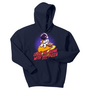 Funny Astronaut Leave Me Alone With My Pizza Kids Hoodie