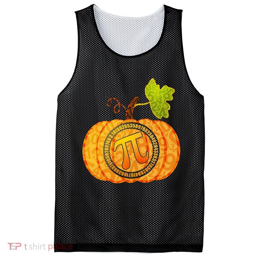 Fall Pumpkin Pi 3.14 Autumn Mesh Reversible Basketball Jersey Tank