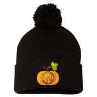 Fall Pumpkin Pi 3.14 Autumn Pom Pom 12in Knit Beanie
