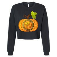 Fall Pumpkin Pi 3.14 Autumn Cropped Pullover Crew