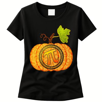 Fall Pumpkin Pi 3.14 Autumn Womens T-Shirt