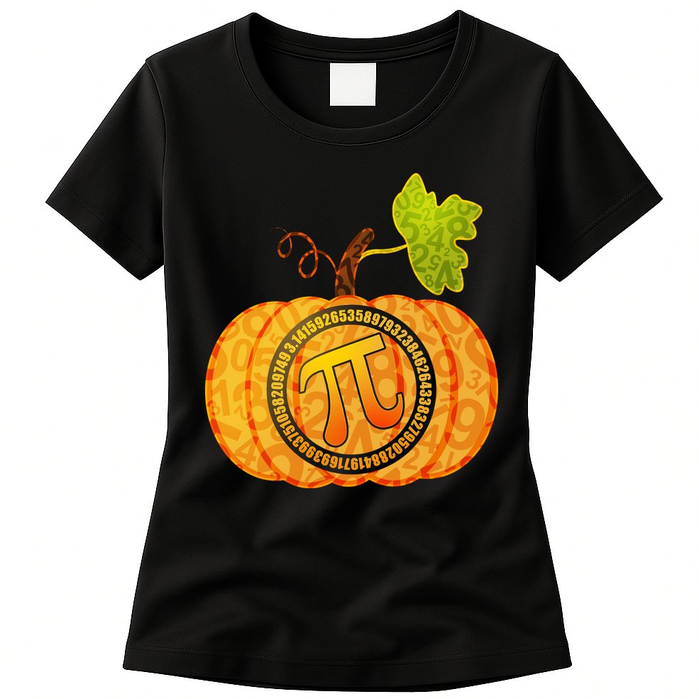 Fall Pumpkin Pi 3.14 Autumn Womens T-Shirt