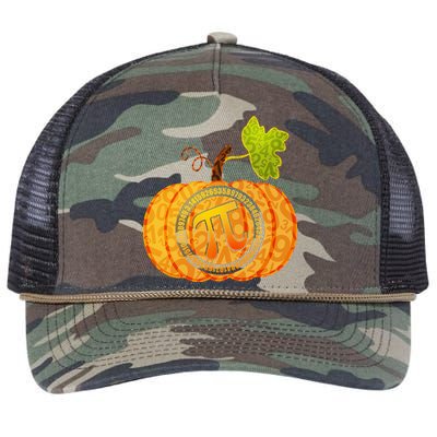 Fall Pumpkin Pi 3.14 Autumn Retro Rope Trucker Hat Cap