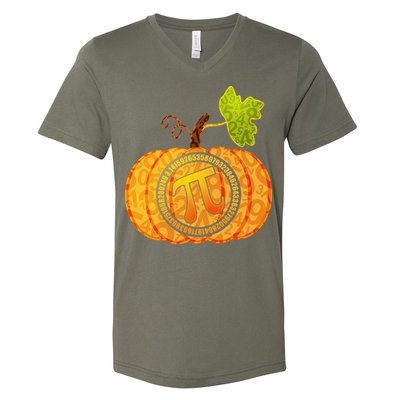 Fall Pumpkin Pi 3.14 Autumn V-Neck T-Shirt