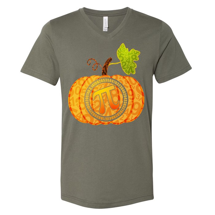 Fall Pumpkin Pi 3.14 Autumn V-Neck T-Shirt