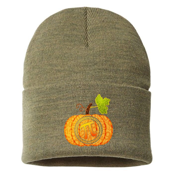 Fall Pumpkin Pi 3.14 Autumn Sustainable Knit Beanie