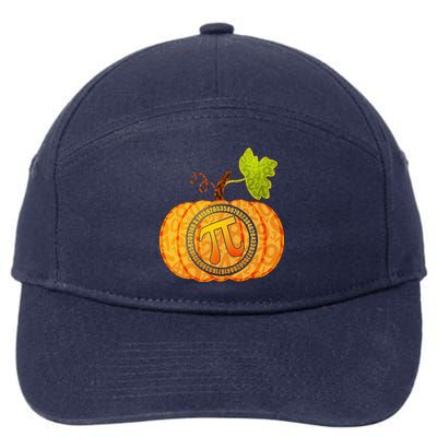 Fall Pumpkin Pi 3.14 Autumn 7-Panel Snapback Hat