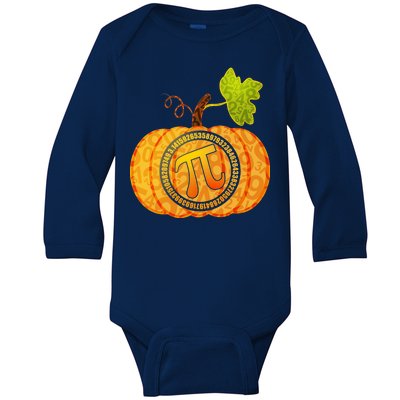 Fall Pumpkin Pi 3.14 Autumn Baby Long Sleeve Bodysuit