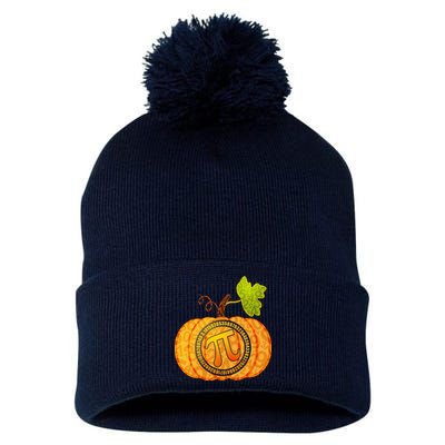 Fall Pumpkin Pi 3.14 Autumn Pom Pom 12in Knit Beanie