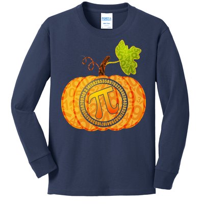 Fall Pumpkin Pi 3.14 Autumn Kids Long Sleeve Shirt