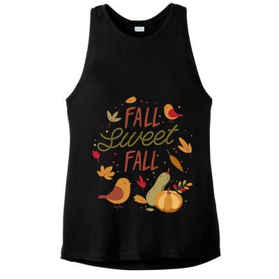 Fall Sweet Fall Autmn Ladies PosiCharge Tri-Blend Wicking Tank
