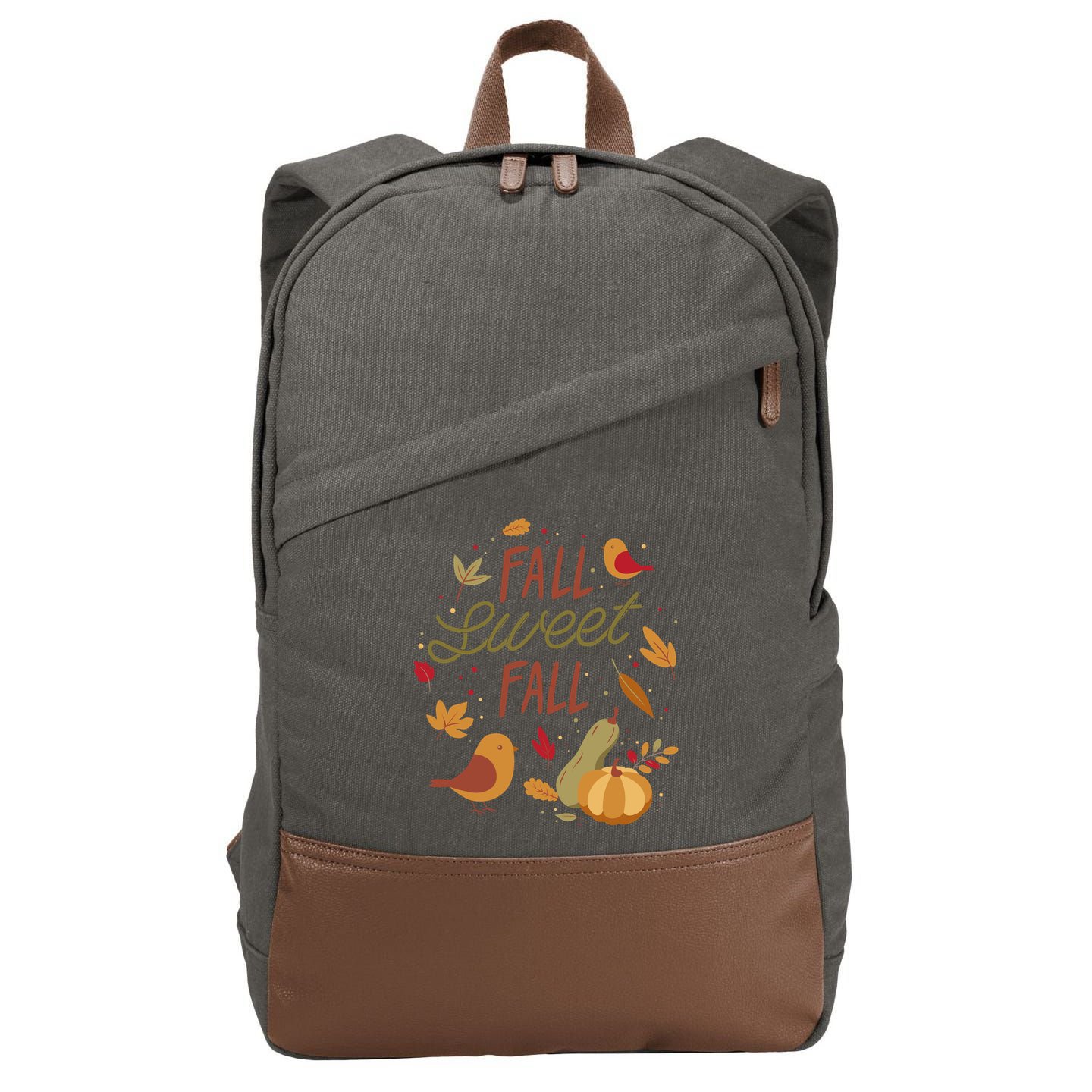 Fall Sweet Fall Autmn Cotton Canvas Backpack
