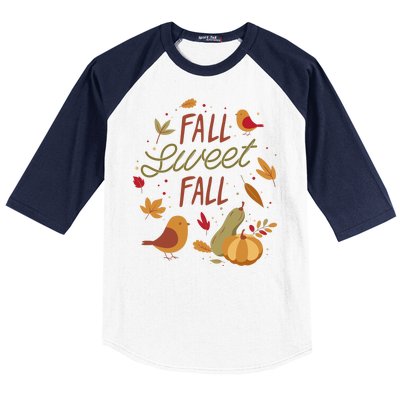 Fall Sweet Fall Autmn Baseball Sleeve Shirt