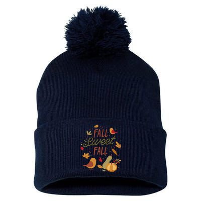 Fall Sweet Fall Autmn Pom Pom 12in Knit Beanie