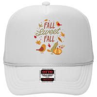 Fall Sweet Fall Autmn High Crown Mesh Back Trucker Hat