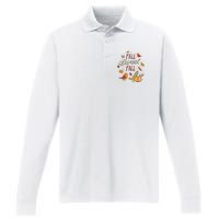 Fall Sweet Fall Autmn Performance Long Sleeve Polo