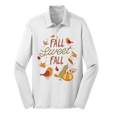 Fall Sweet Fall Autmn Silk Touch Performance Long Sleeve Polo