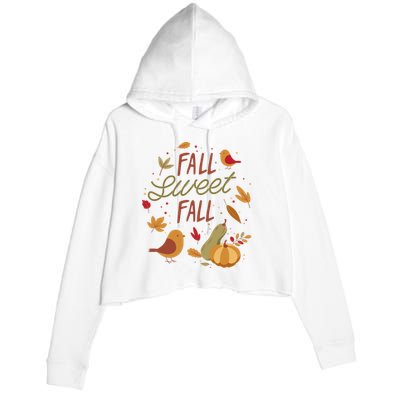 Fall Sweet Fall Autmn Crop Fleece Hoodie