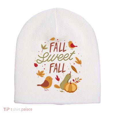 Fall Sweet Fall Autmn Short Acrylic Beanie