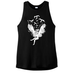 Falling Angel Doves Ladies PosiCharge Tri-Blend Wicking Tank