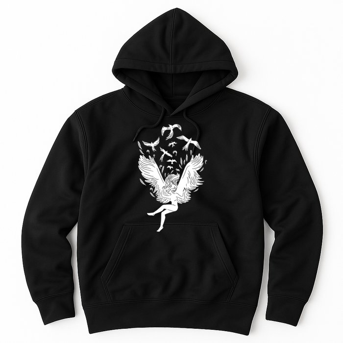 Falling Angel Doves Hoodie