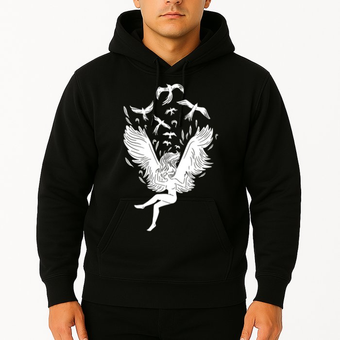 Falling Angel Doves Hoodie