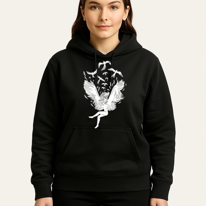 Falling Angel Doves Hoodie
