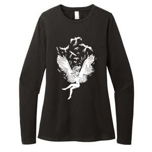 Falling Angel Doves Womens CVC Long Sleeve Shirt