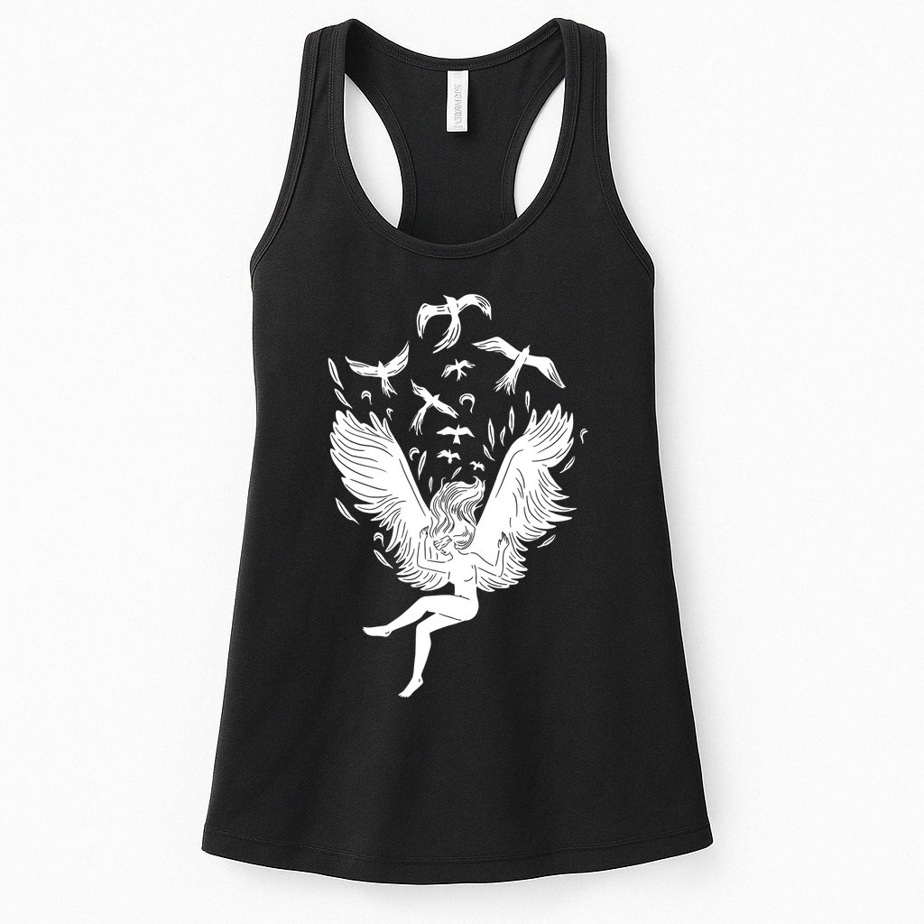 Falling Angel Doves Womens Tank Top