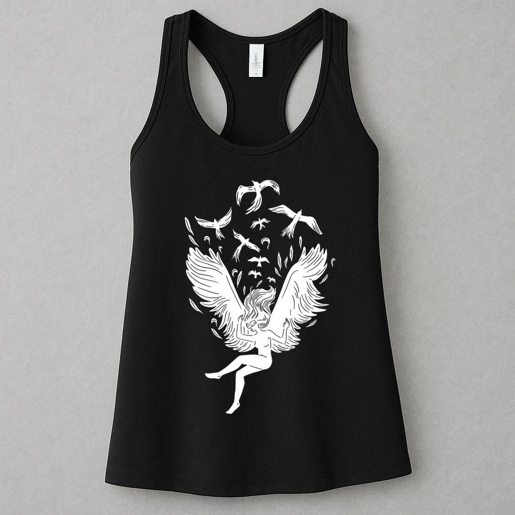 Falling Angel Doves Womens Tank Top
