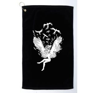 Falling Angel Doves Platinum Collection Golf Towel