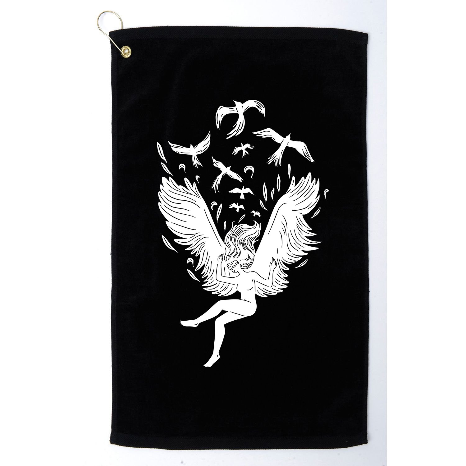 Falling Angel Doves Golf Towel