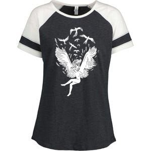 Falling Angel Doves Enza Ladies Jersey Colorblock Tee