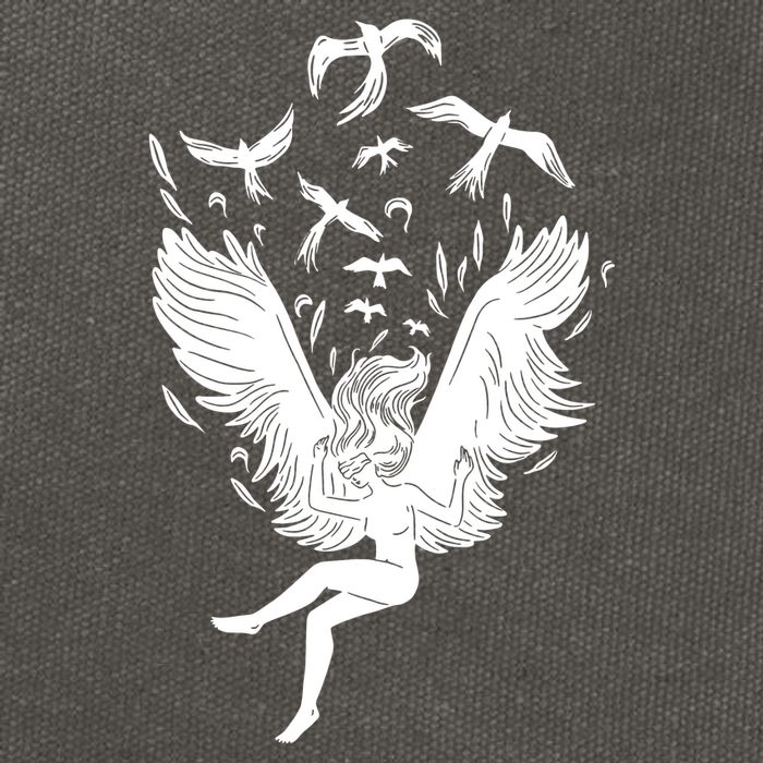 Falling Angel Doves Cotton Canvas Backpack