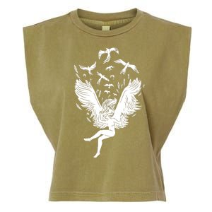 Falling Angel Doves Garment-Dyed Women's Muscle Tee