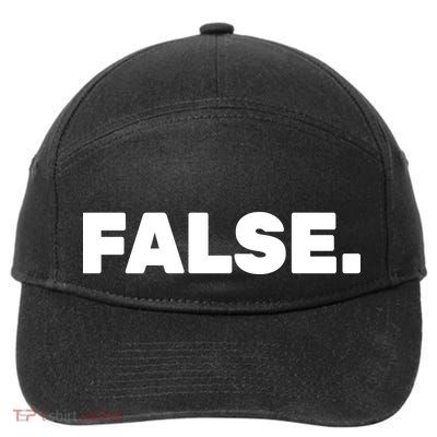 False. 7-Panel Snapback Hat