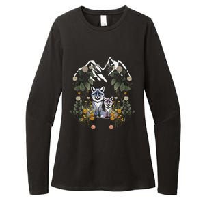 Forest Animals Mountain Fox Foxes Flowers Nature ChildrenS Fairy Tales Womens CVC Long Sleeve Shirt