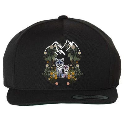 Forest Animals Mountain Fox Foxes Flowers Nature ChildrenS Fairy Tales Wool Snapback Cap